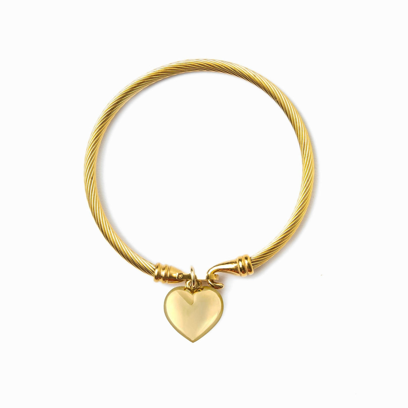 Gold bracelet with heart