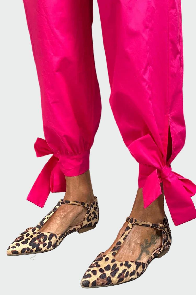 T-Strap animal print flats