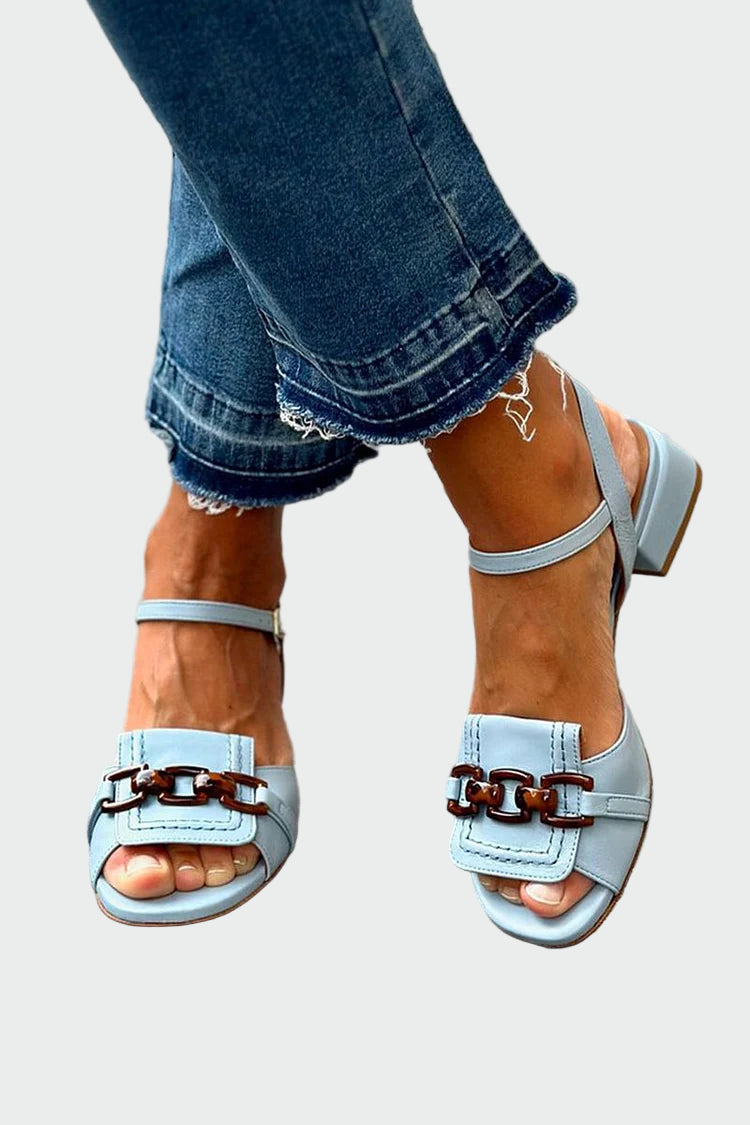 Sandals with chain detail
