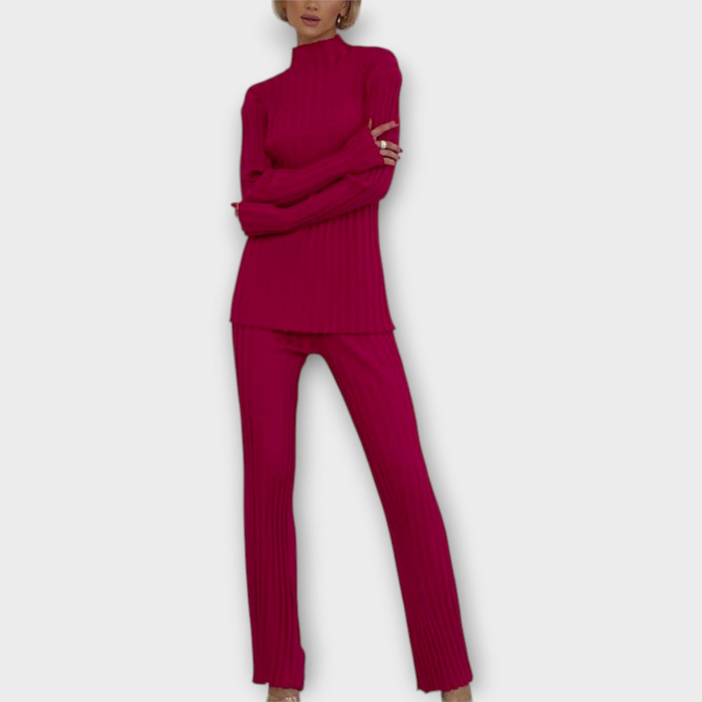 Knitted set with a modern design