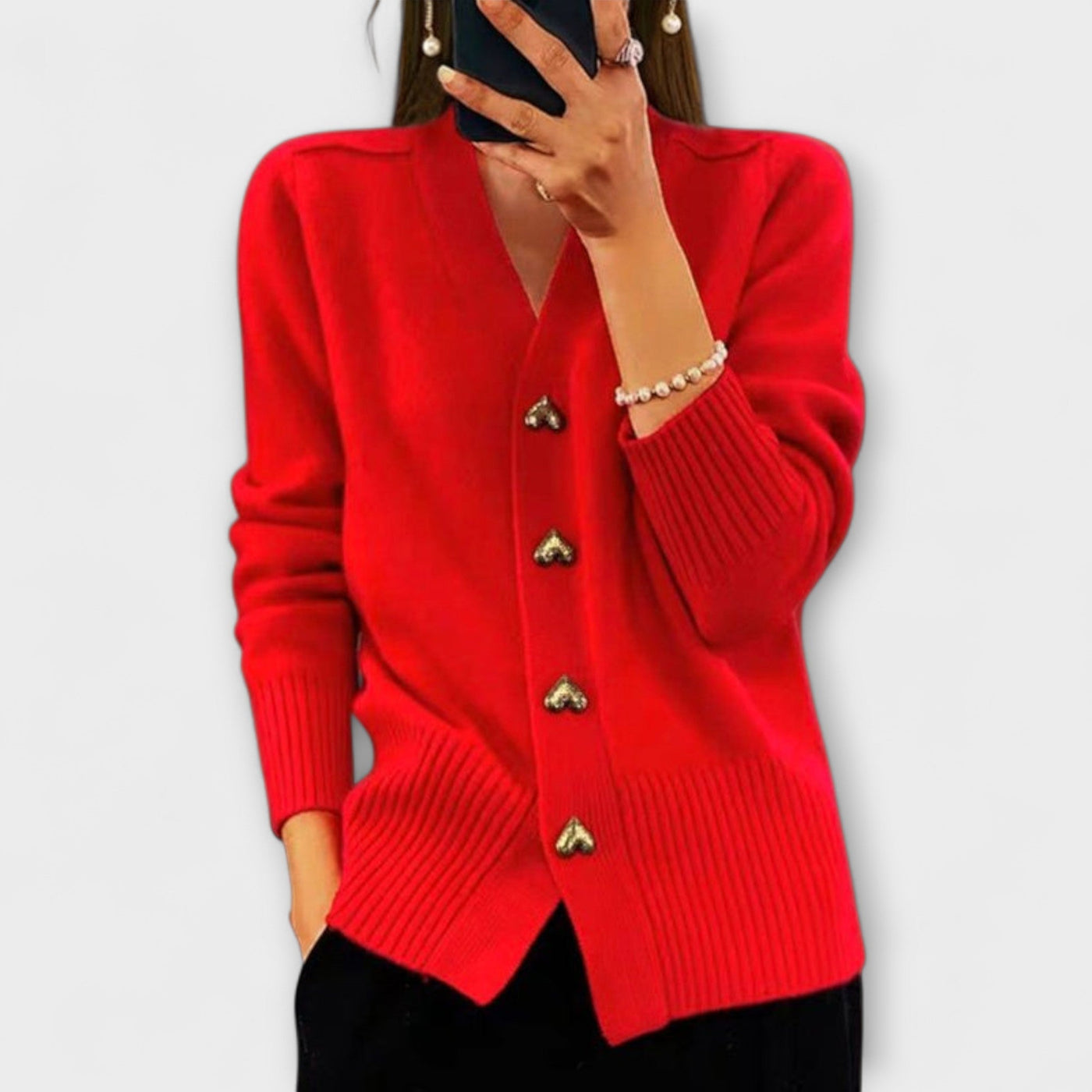 Women's V-neck sweater