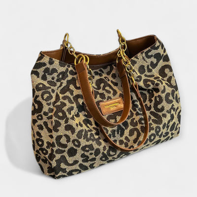 Animal print shoulder bag