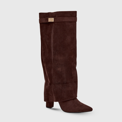 Tall suede boots