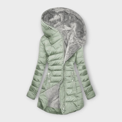 Puffer Jacket with Plush Faux Fur Lining