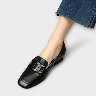 Comfortable square-toe loafers