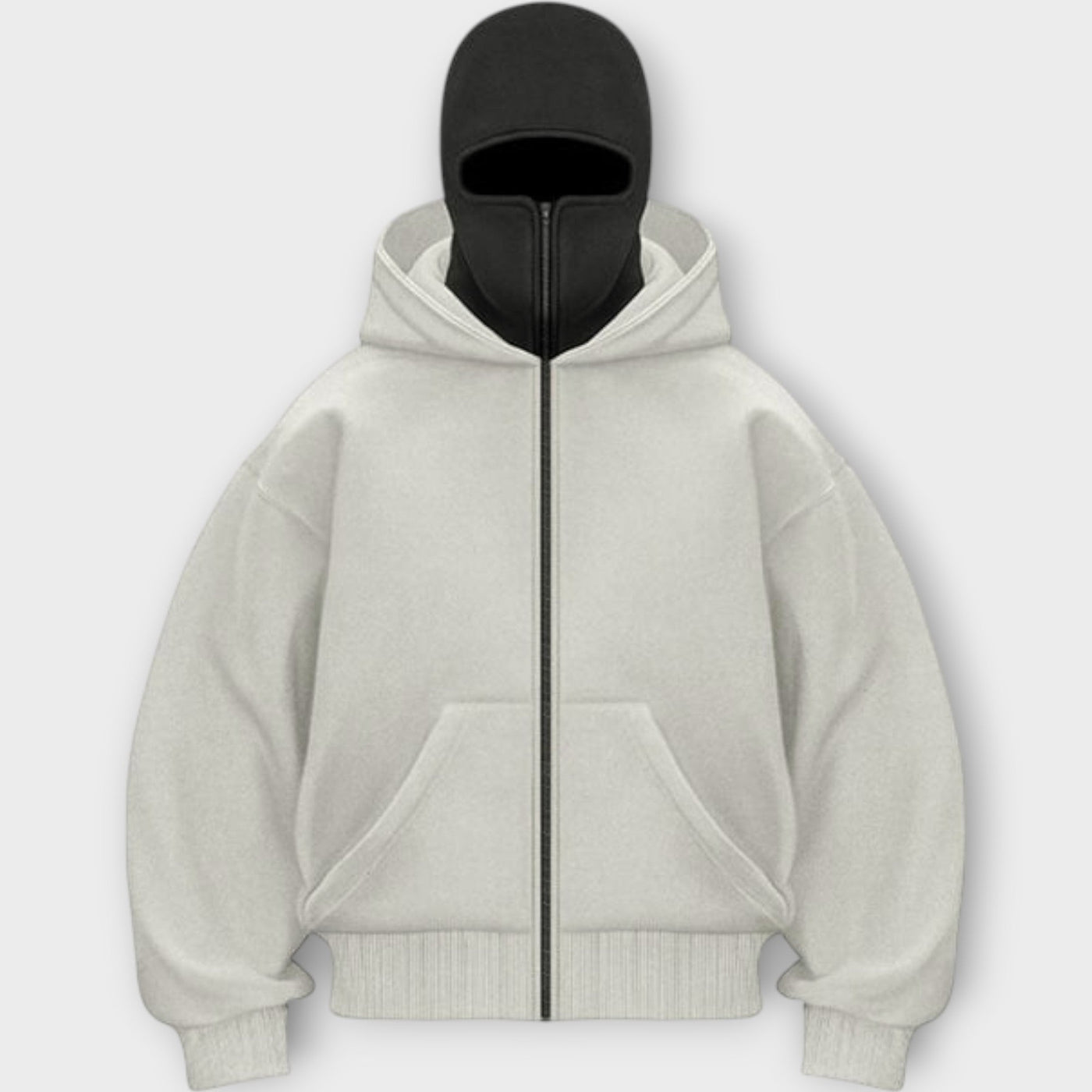 Hooded sweatshirt with front zip
