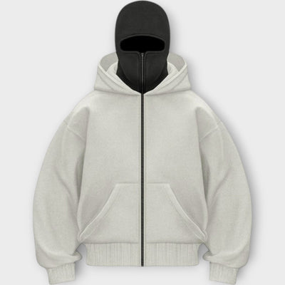 Hooded sweatshirt with front zip