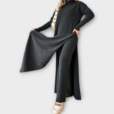 Knitted maxi dress with a loose cut