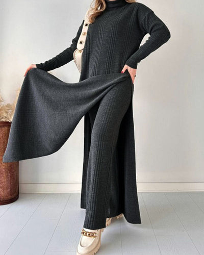 Knitted maxi dress with a loose cut