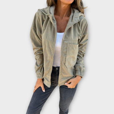 Hooded zip-up jacket