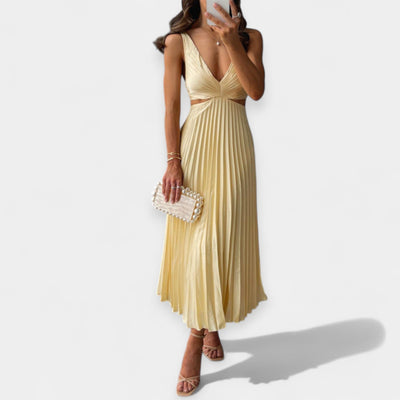 Pleated maxi dress