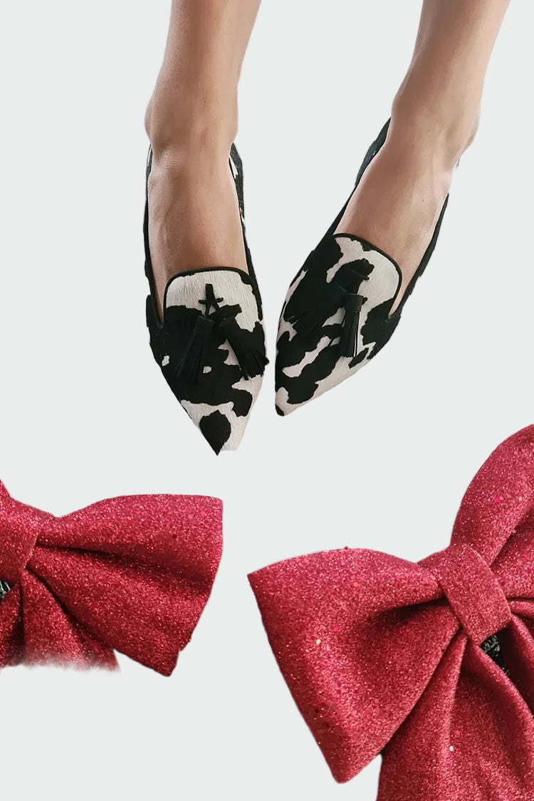 Pointed-toe moccasins