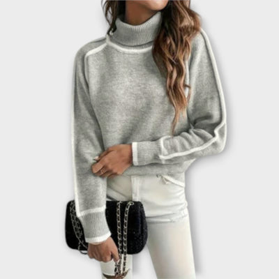 Comfortable sweater with high neck