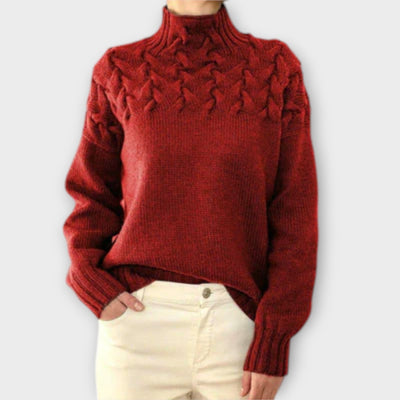 Sweater with knitting details