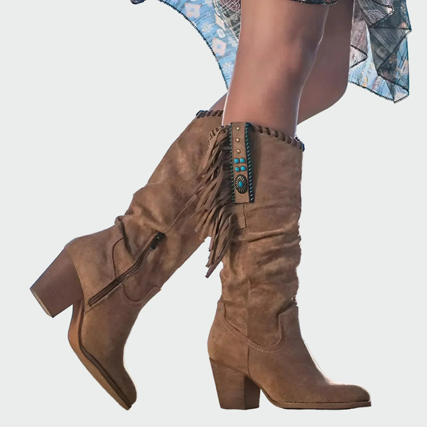 Comfortable leather cowgirl boots