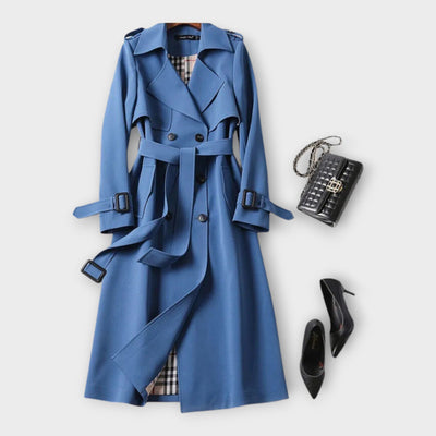 Long trench coat with belt