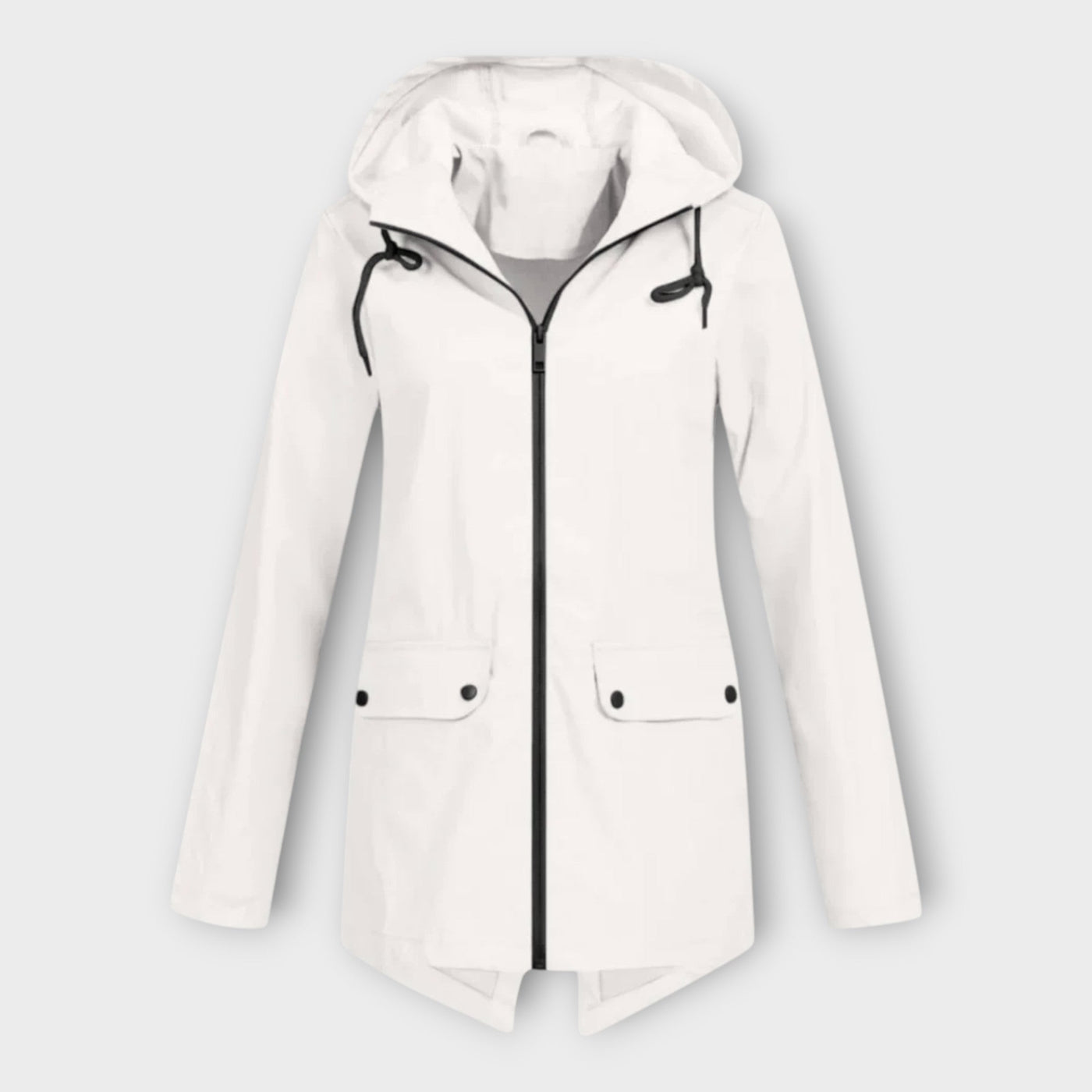 Stylish waterproof hooded jacket