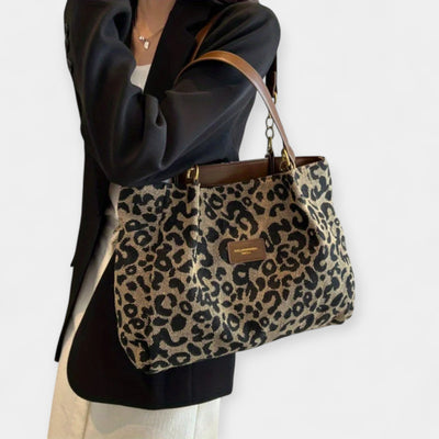 Animal print shoulder bag