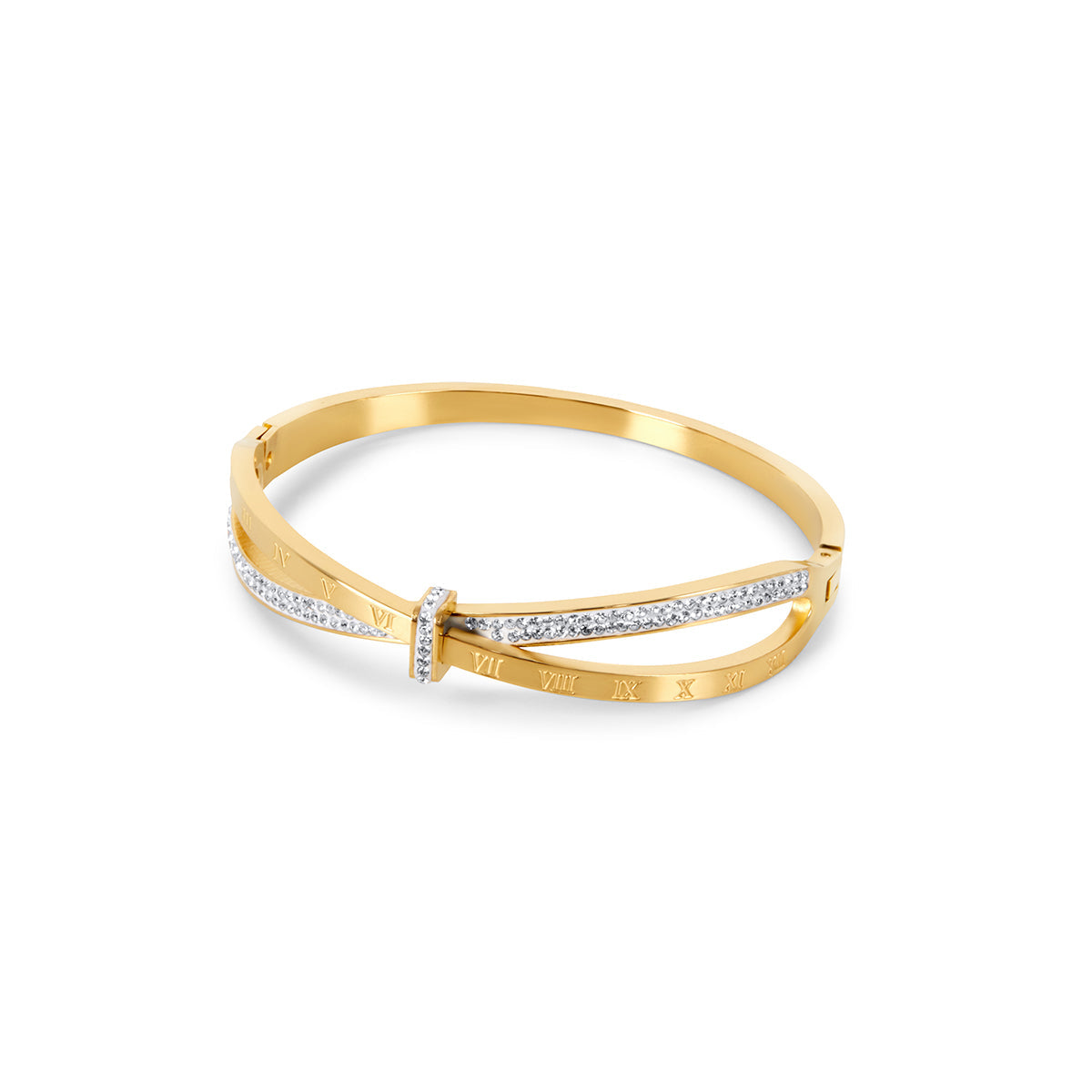 Golden bracelet with Roman numerals