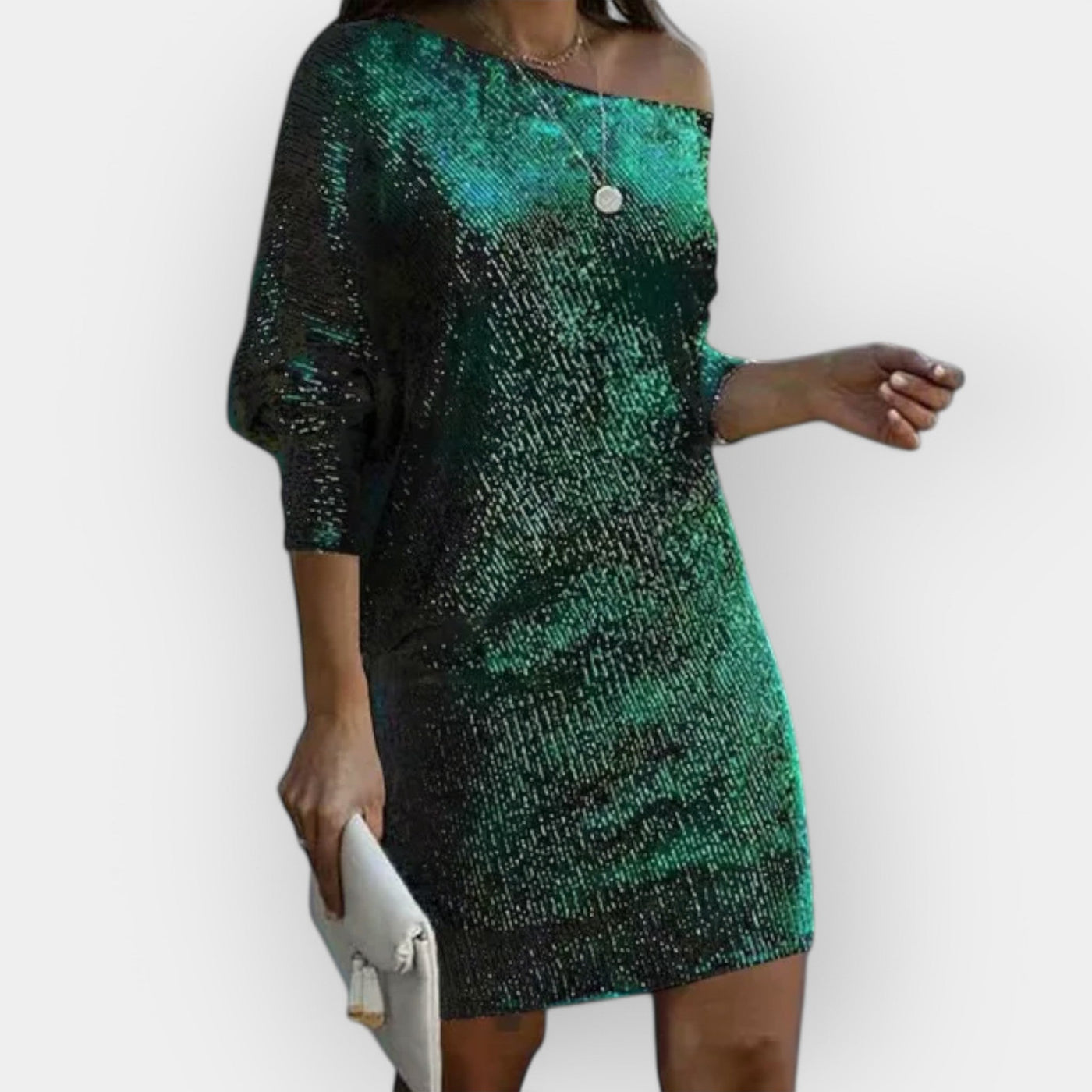 Evening dress with sequins