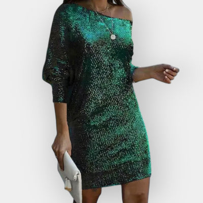 Evening dress with sequins