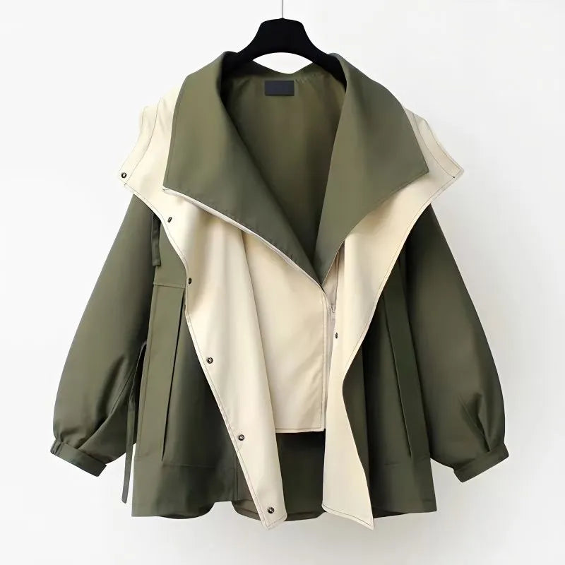 Windproof two-tone jacket