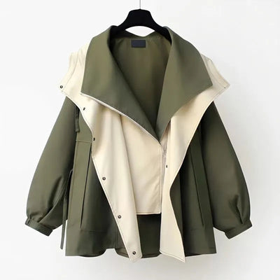 Windproof two-tone jacket
