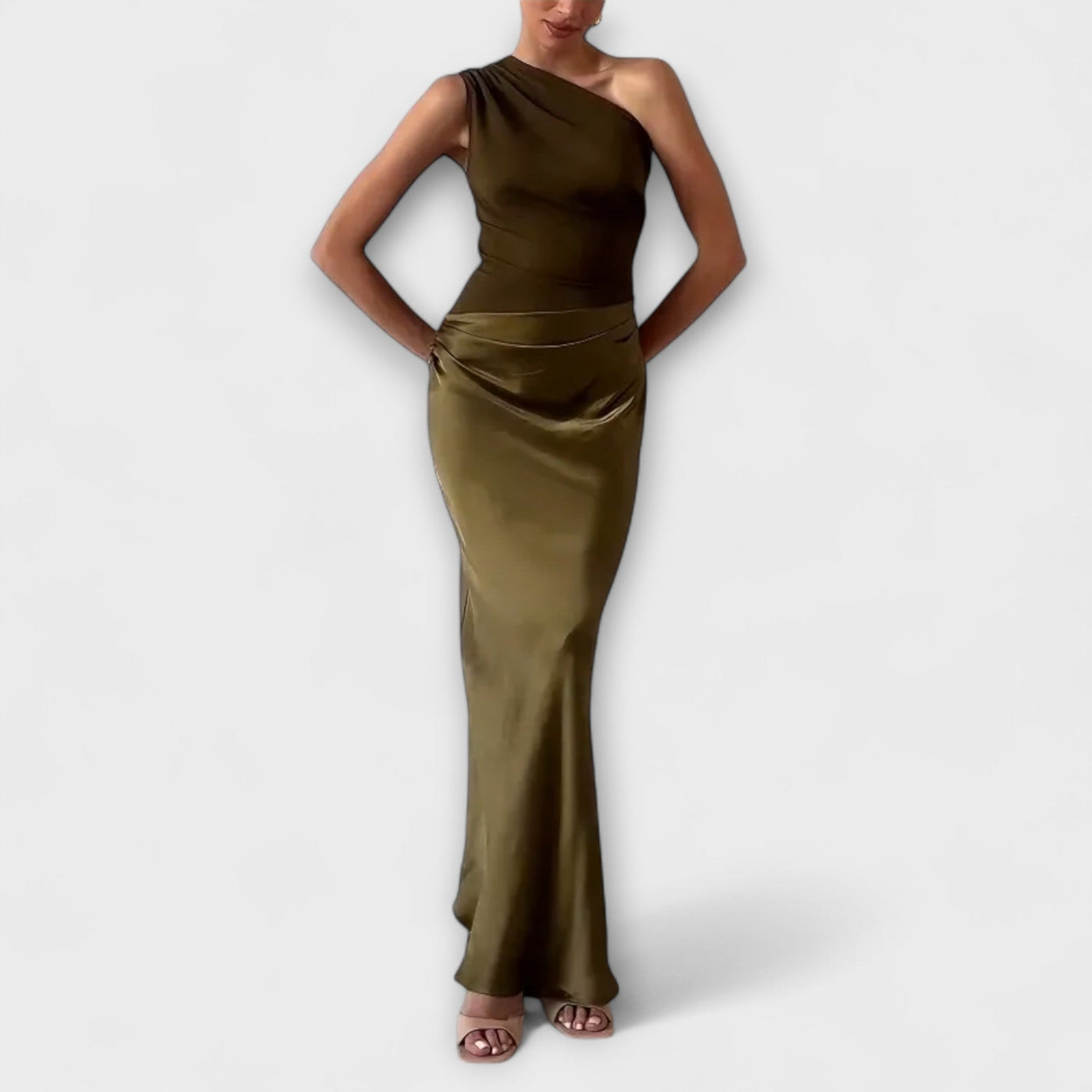 One-shoulder maxi dress
