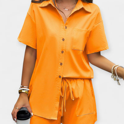 Casual set with shirt and shorts