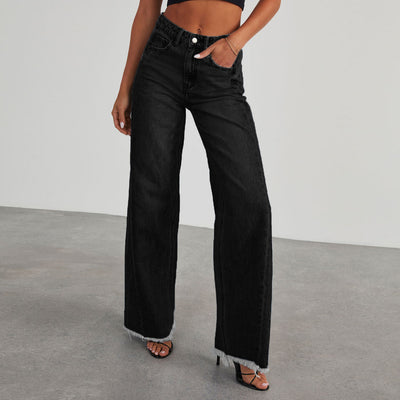 High-waisted Straight Fit Jeans