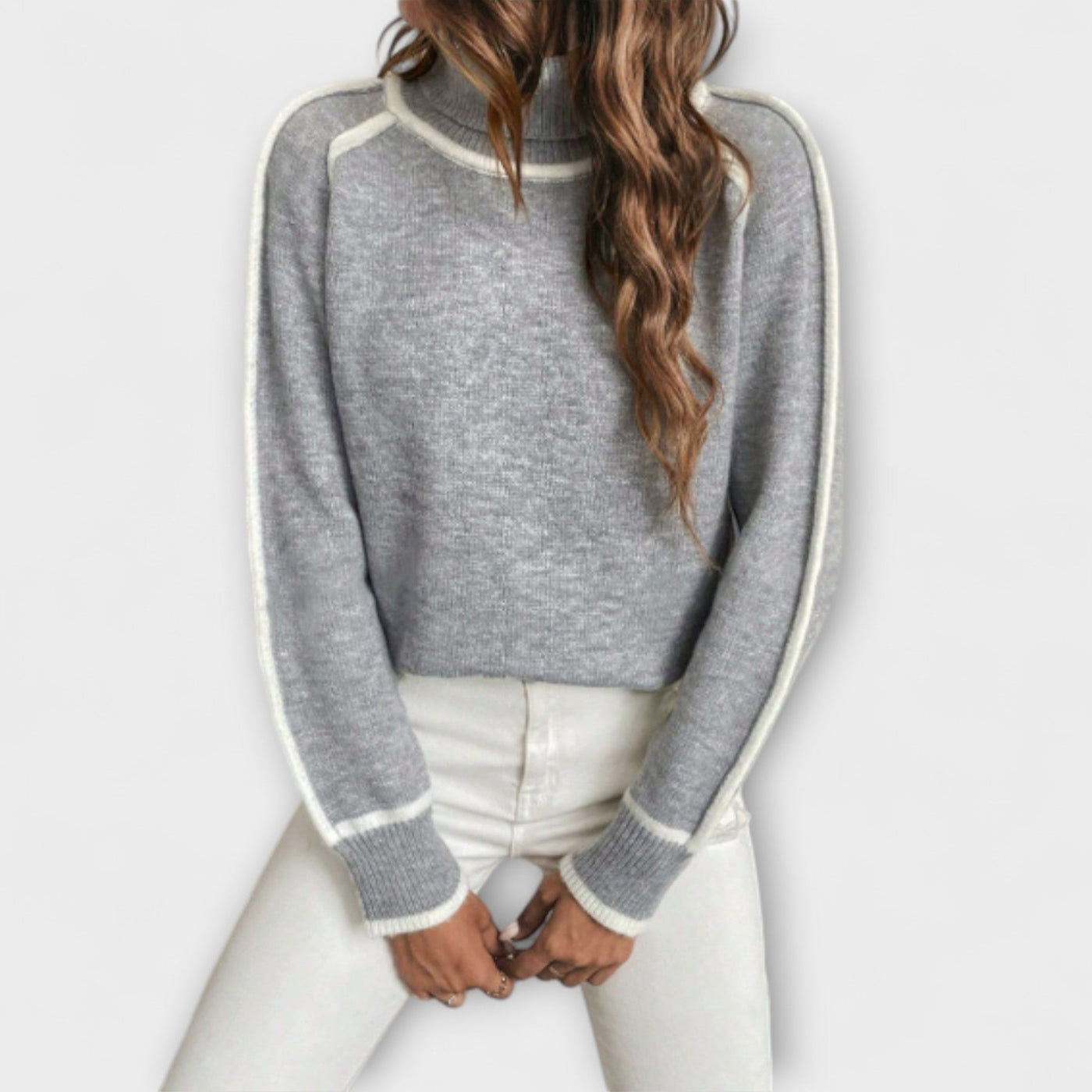 Comfortable sweater with high neck