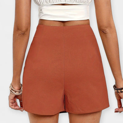 High-waisted shorts-skirt