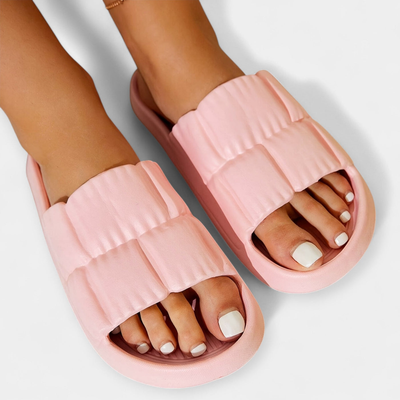 Padded Texture Comfort Slide Sandals