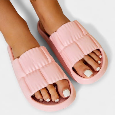 Padded Texture Comfort Slide Sandals