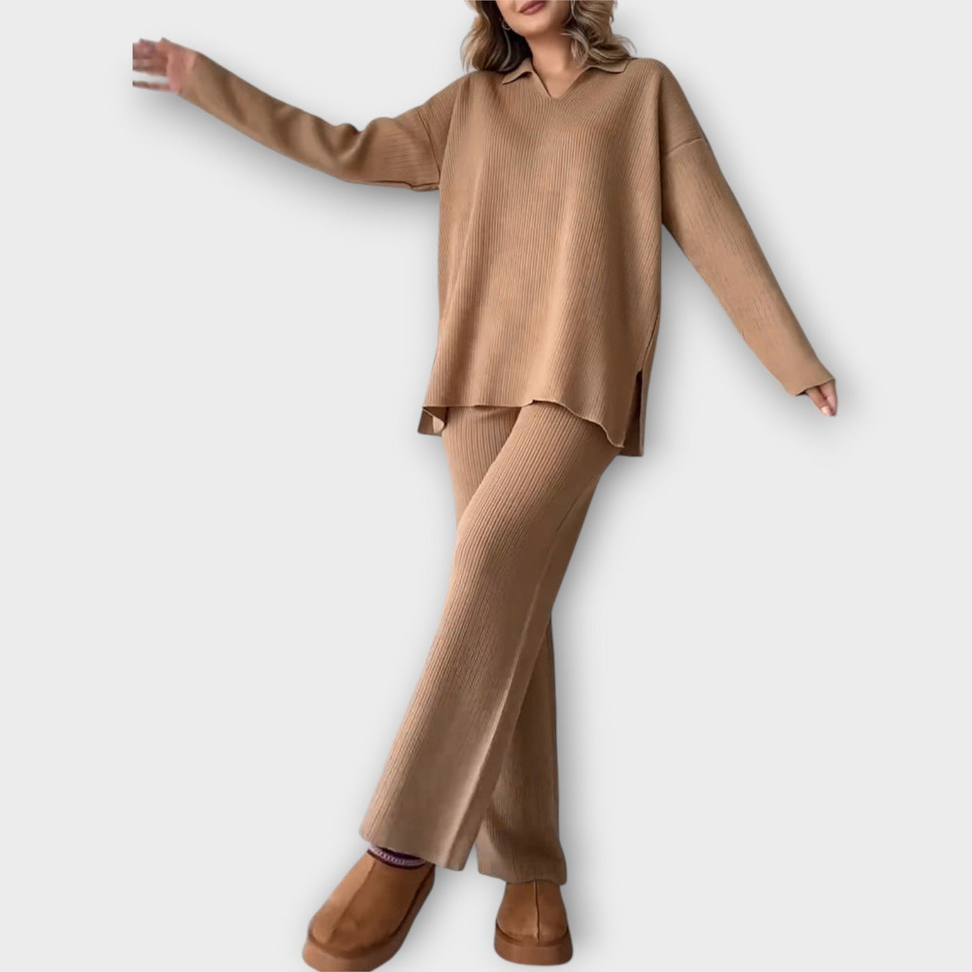 A set with relaxed lines and minimalist design