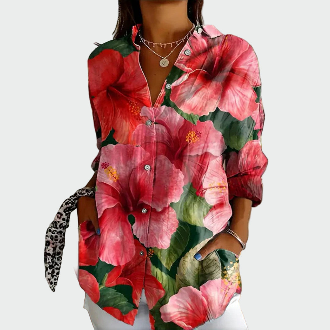 Stylish floral print shirt