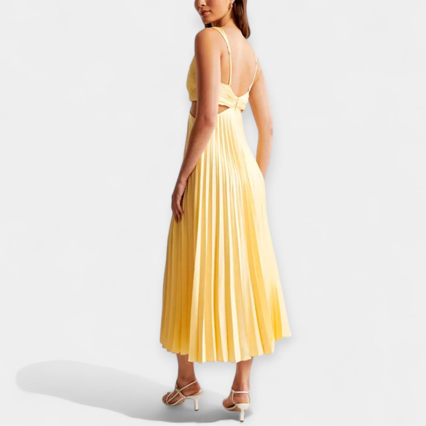 Pleated maxi dress