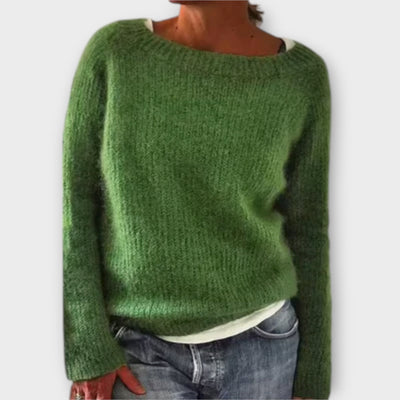 Knitted sweater with minimalist design