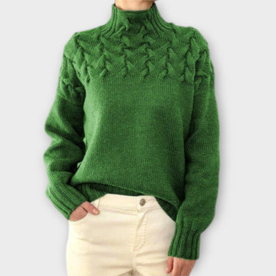 Sweater with knitting details