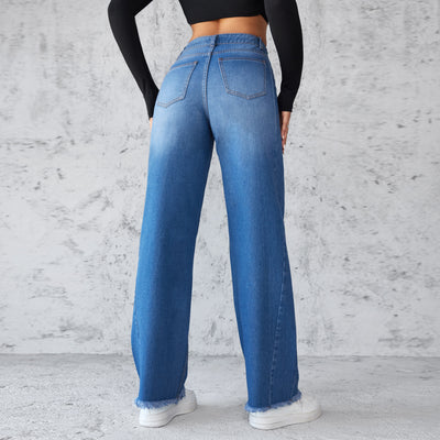 High-rise jeans with wide legs