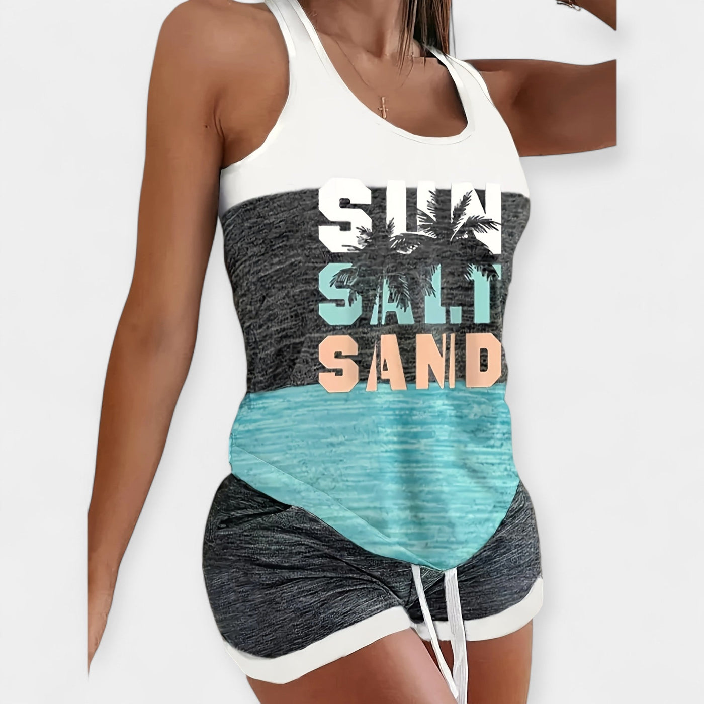 Summer palm tree set