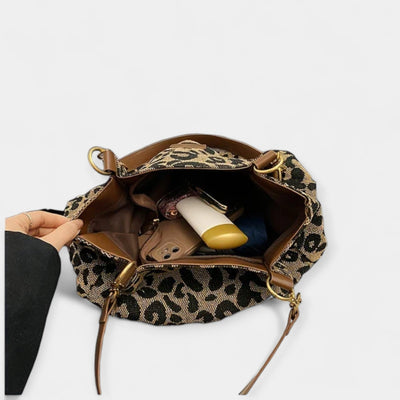 Animal print shoulder bag