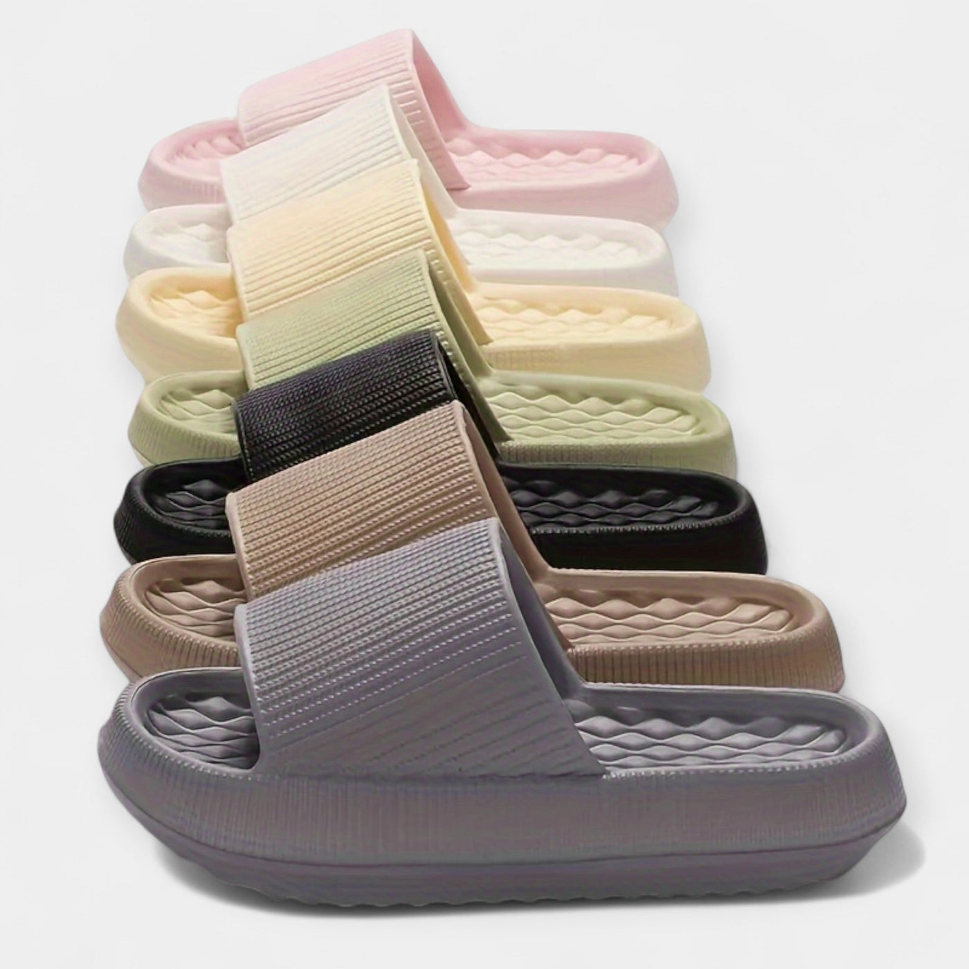 Cushioned Texture Comfort Slide Sandals