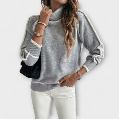 Comfortable sweater with high neck