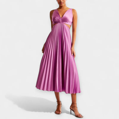 Pleated maxi dress