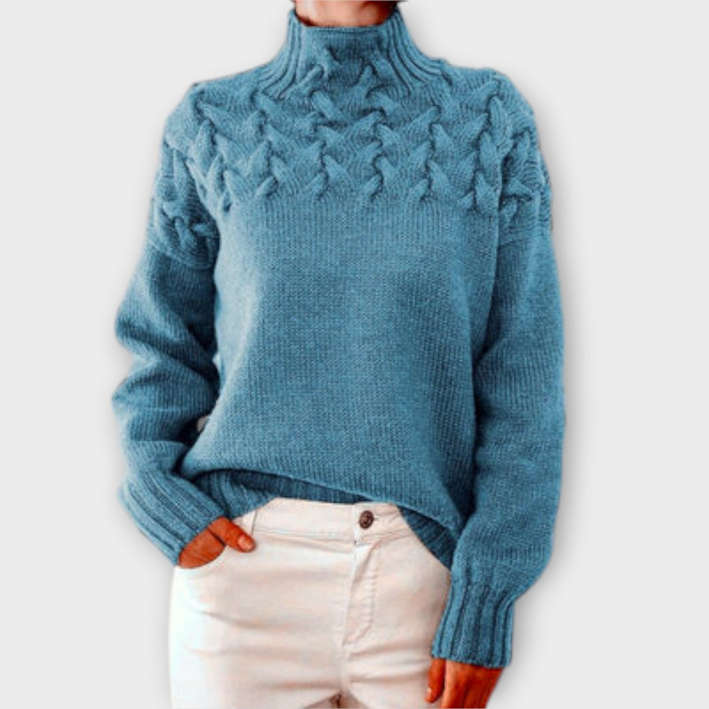 Sweater with knitting details