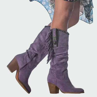Comfortable leather cowgirl boots