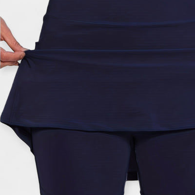 High-waisted shorts-skirt