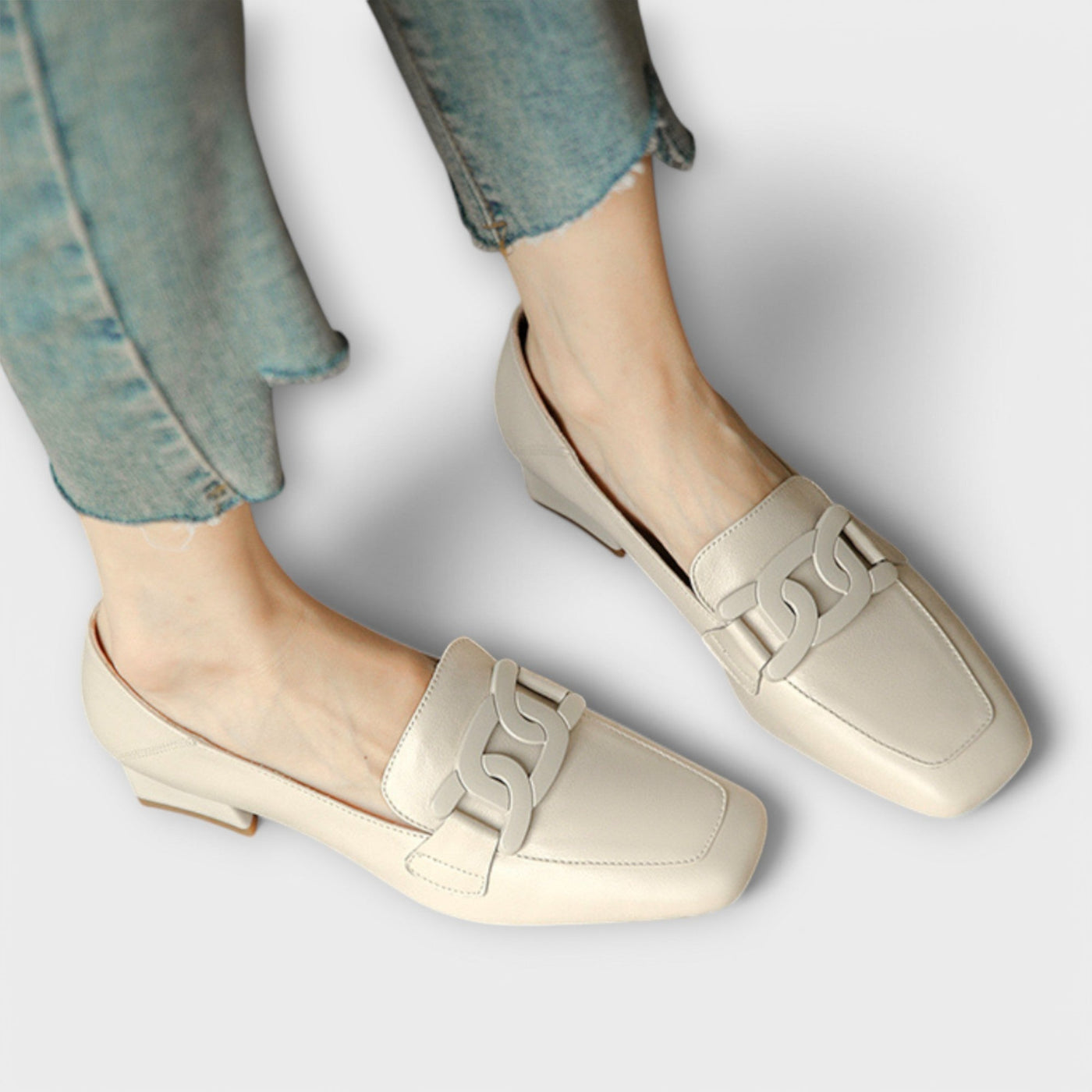Comfortable square-toe loafers