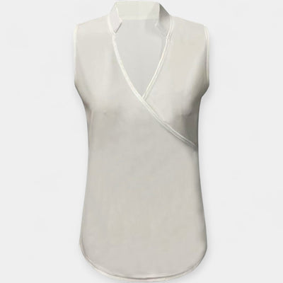 Sleeveless solid color top